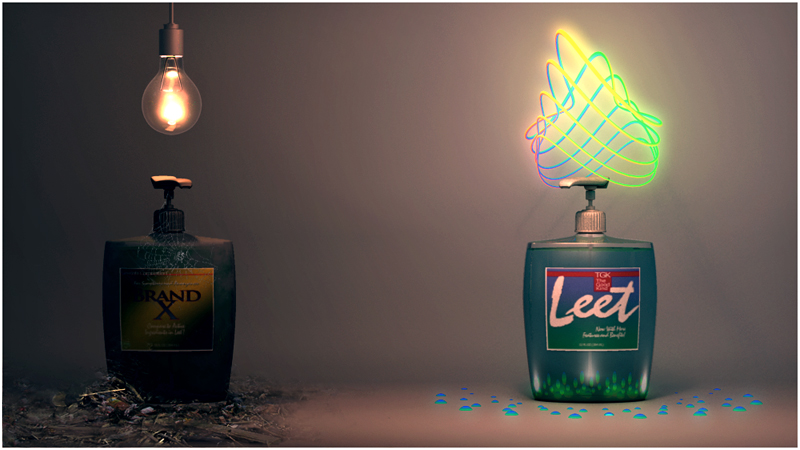 Leet is better than Brand X