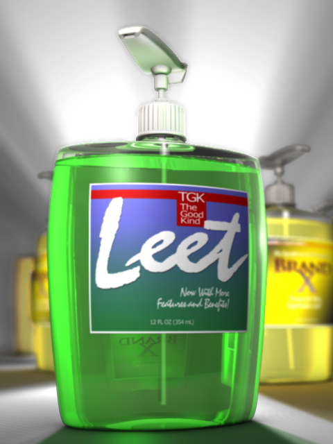 Leet is better than Brand X